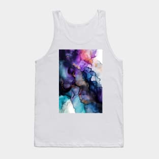 Galactic Glow - Abstract Alcohol Ink Art Tank Top